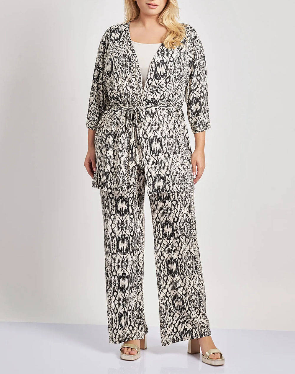 PARABITA Kimono cu imprimeu boho batik super jersey