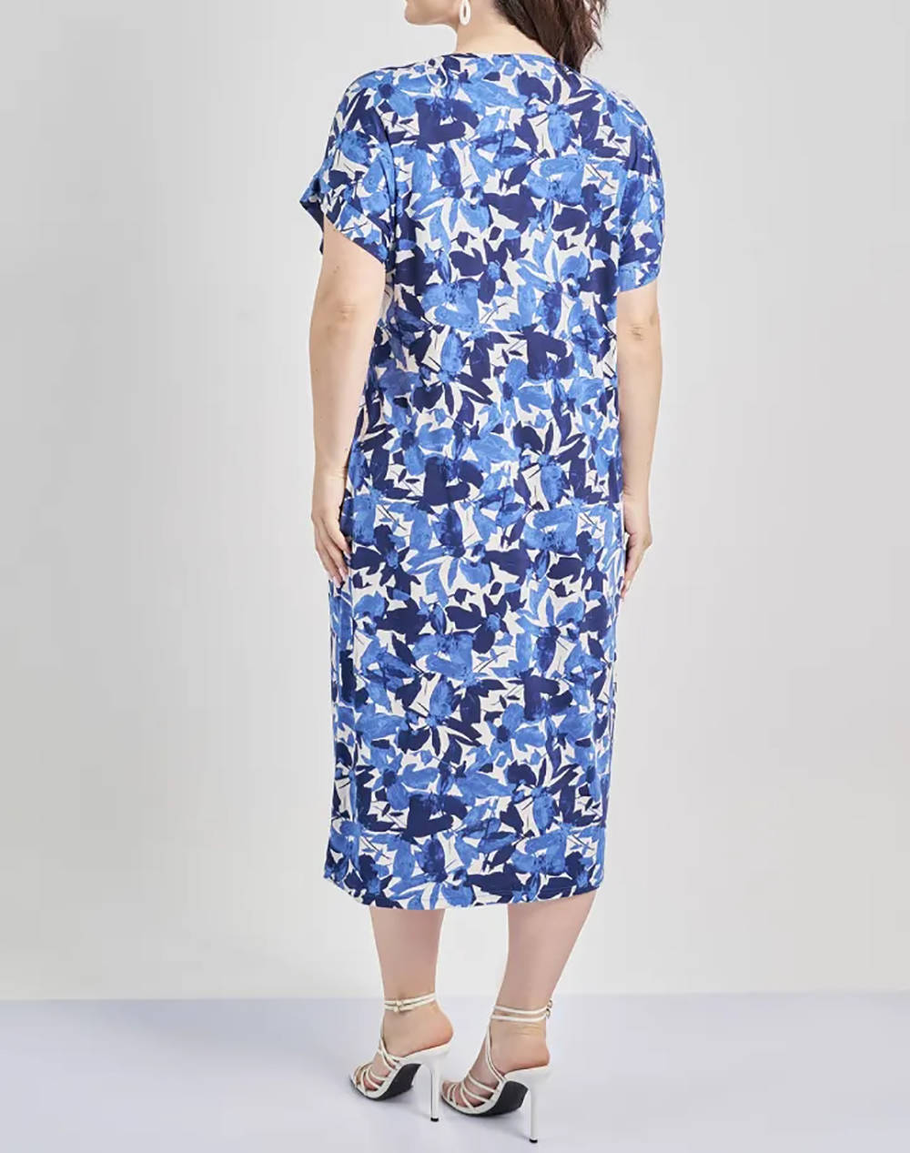 PARABITA Rochie midi jersey cu imprimeu floral