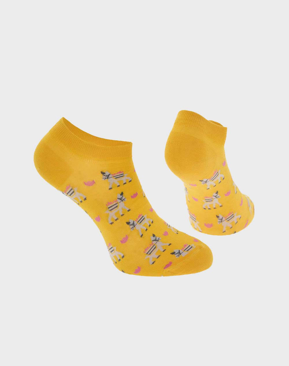 WALK SOSETE DE DAMA SCURTE DIN BUMBAC CU DESIGN