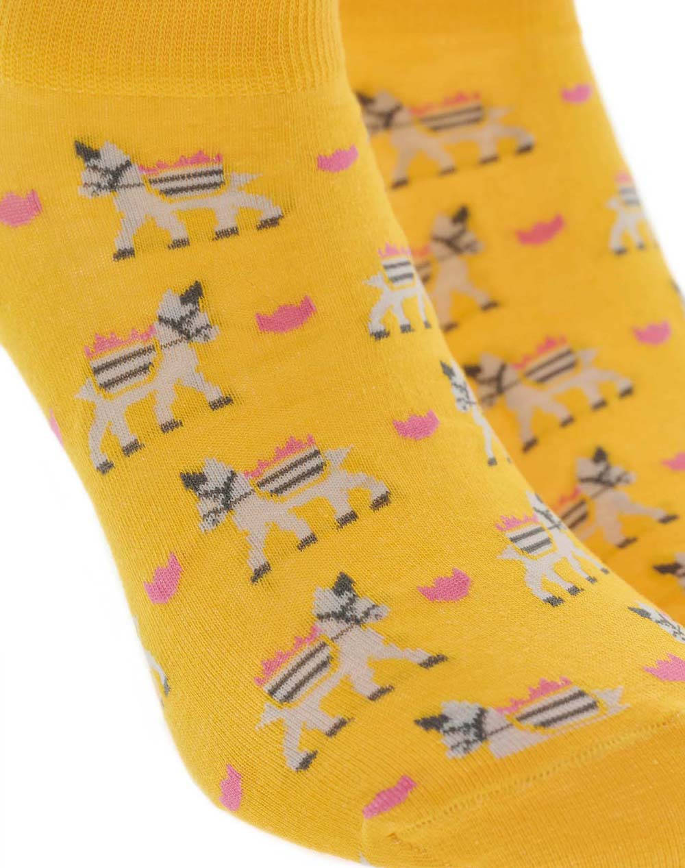 WALK SOSETE DE DAMA SCURTE DIN BUMBAC CU DESIGN