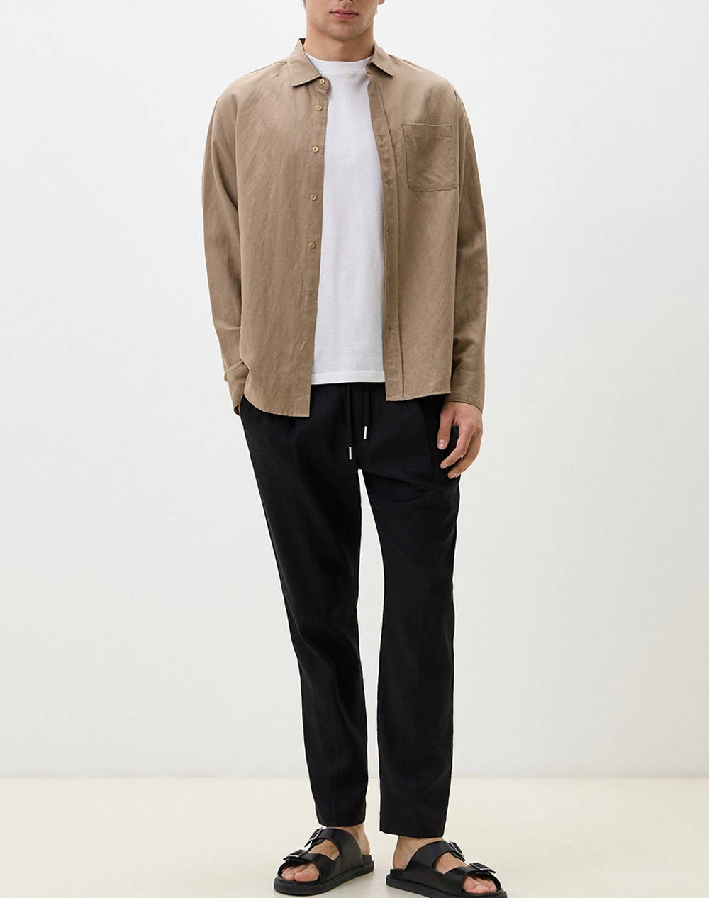 ANTONY MORATO MMTR00748FA800126 MIN OF 6 TROUSERS NEIL REGULAR FIT IN TWILL LINEN VISCOSE BLEND FABRIC PANTALONI DE BARBATI