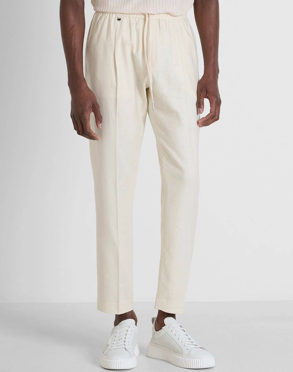 ANTONY MORATO MMTR00748FA800126 MIN OF 6 TROUSERS NEIL REGULAR FIT IN TWILL LINEN VISCOSE BLEND FABRIC PANTALONI DE BARBATI