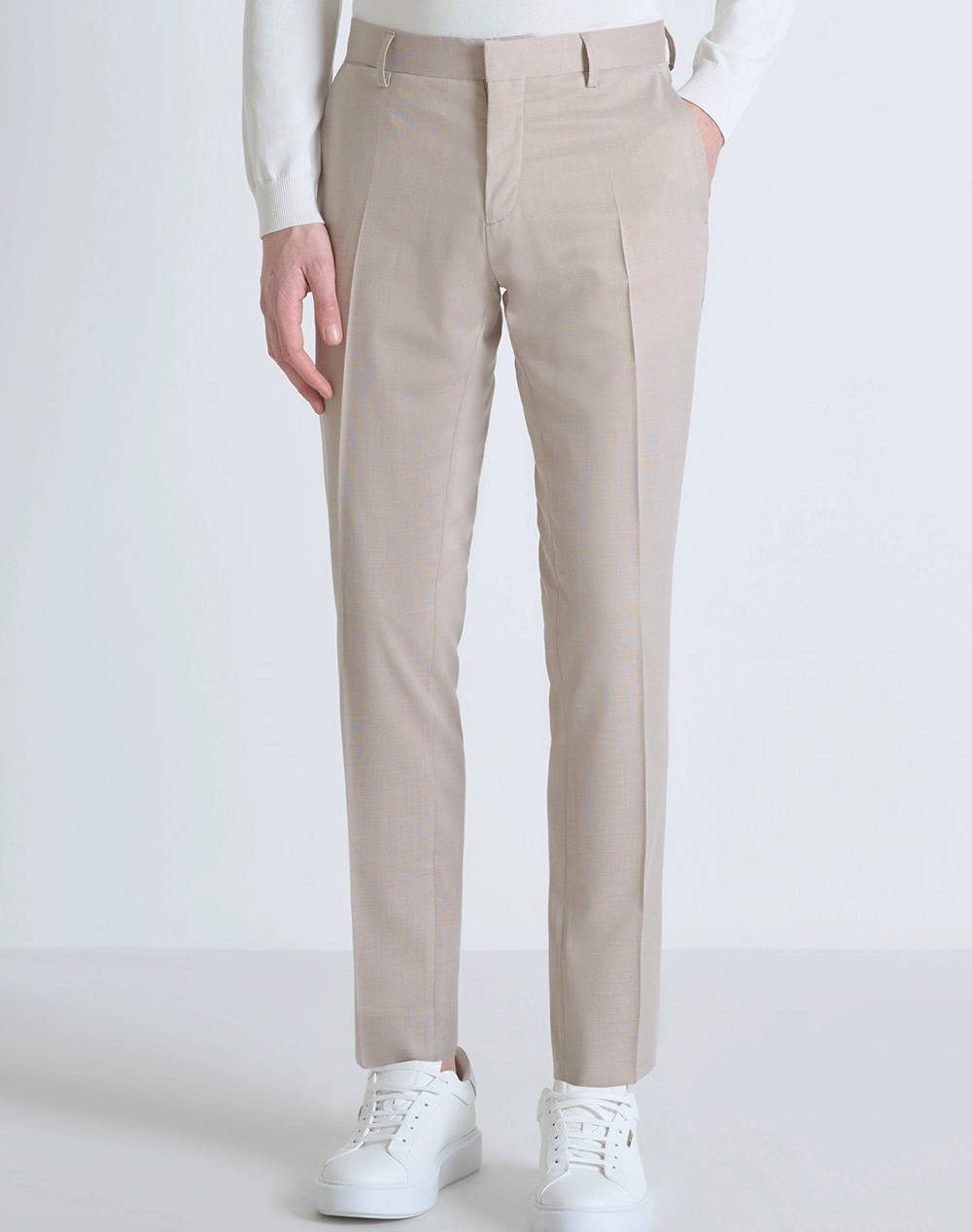 ANTONY MORATO MMTS00018FA650356 MIN OF 4 TROUSERS BONNIE SLIM FIT IN STRETCH VISCOSE BLEND FABRIC MICRO PATTERN PANTALONI DE BARBATI