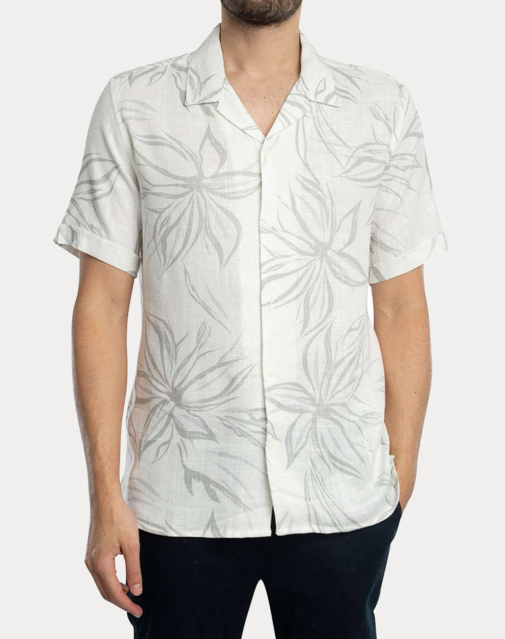 ANTONY MORATO MMSS00171FA430637 MIN OF 6 SHIRT HONOLULU REGULAR STRAIGHT FIT IN PRINTED VISCOSE LINEN BLEND FABRIC BLUZA DE BARBATI