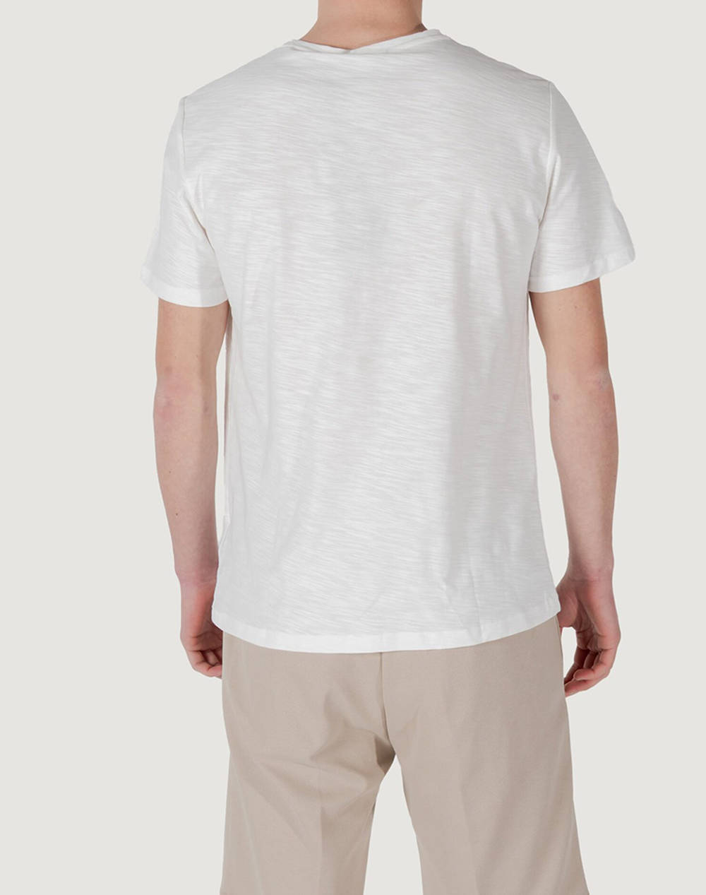 ANTONY MORATO MMKS02483FA100246 MIN OF 6 T-SHIRT REGULAR FIT IN SLUB COTTON FABRIC WITH EMBROIDERY LOGO ON FRONT BLUZA DE BARBATI
