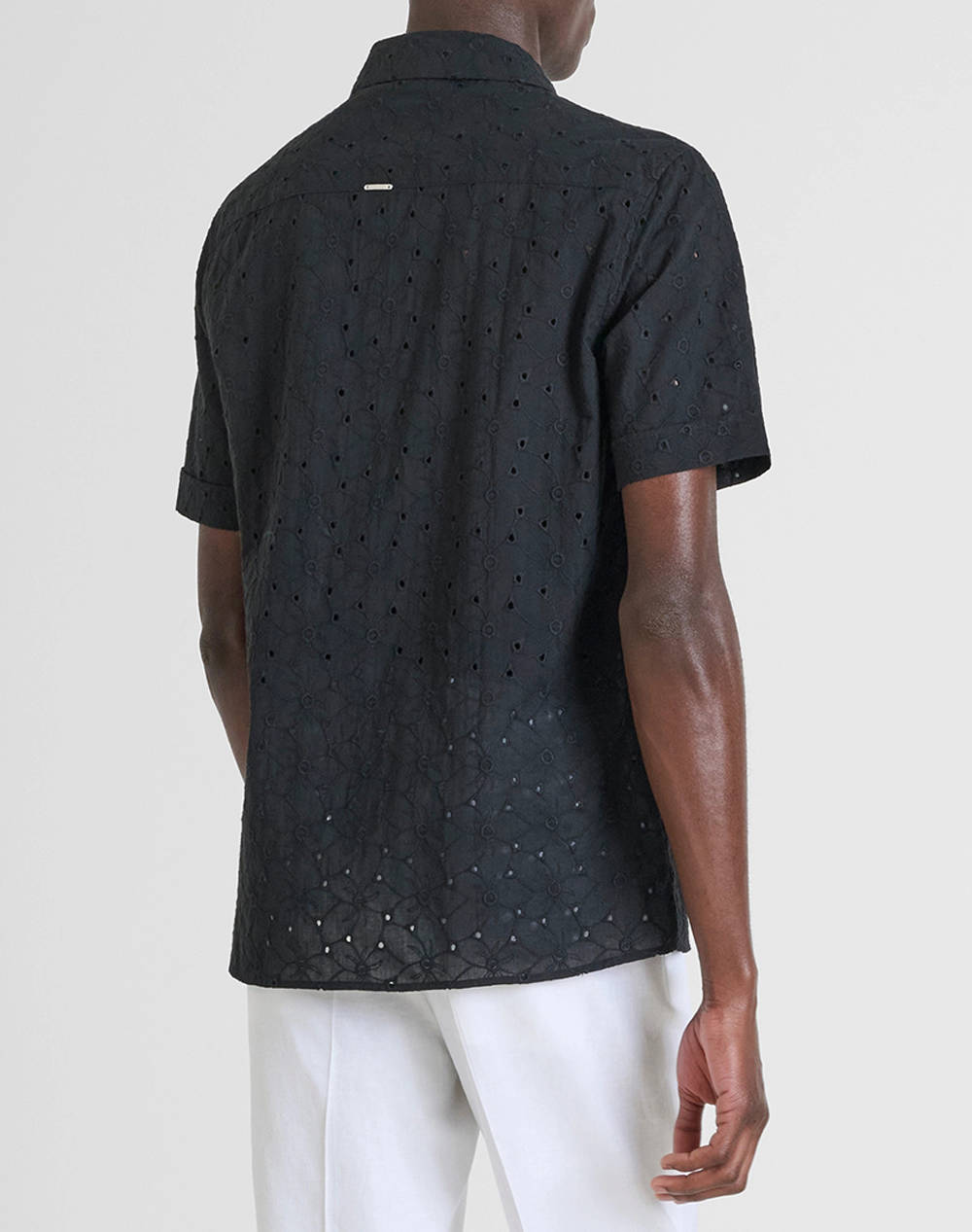 ANTONY MORATO MMSS00189FA440059 MIN OF 6 SHIRT HONOLULU RELAXED STRAIGHT FIT IN EMBROIDERED POPELINE COTTON FABRIC WITH LOGOED METAL BADGE BLUZA DE BARBATI