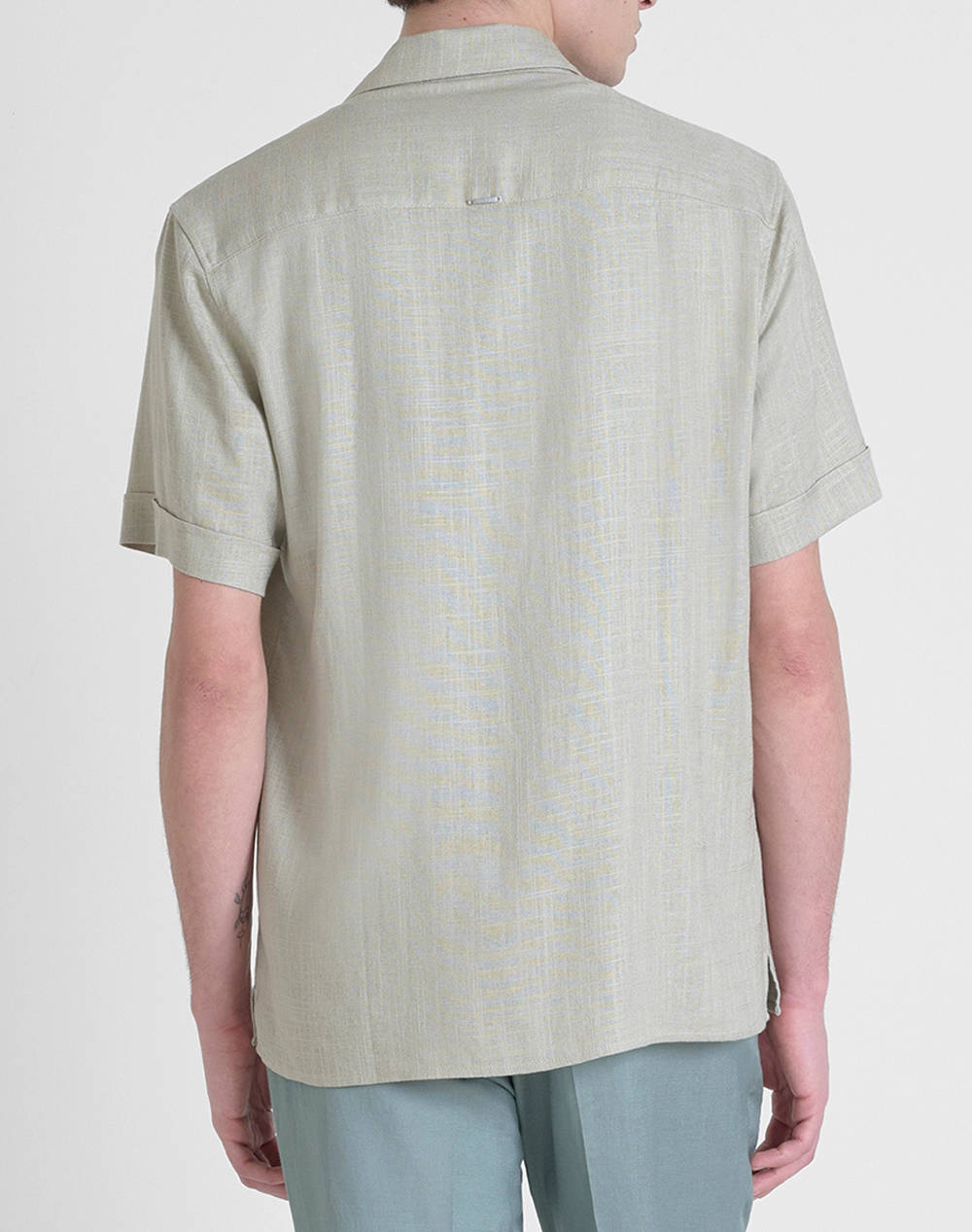 ANTONY MORATO MMSS00189FA400099 MIN OF 6 SHIRT HONOLULU RELAXED STRAIGHT FIT IN SOFT TOUCH VISCOSE LINEN BLEND FABRIC BLUZA DE BARBATI