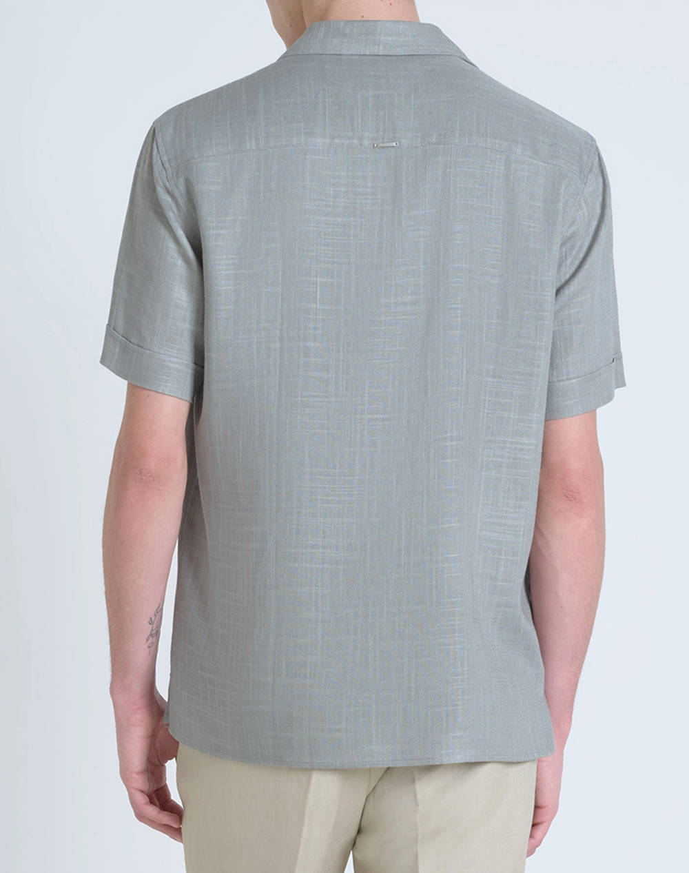 ANTONY MORATO MMSS00189FA400099 MIN OF 6 SHIRT HONOLULU RELAXED STRAIGHT FIT IN SOFT TOUCH VISCOSE LINEN BLEND FABRIC BLUZA DE BARBATI
