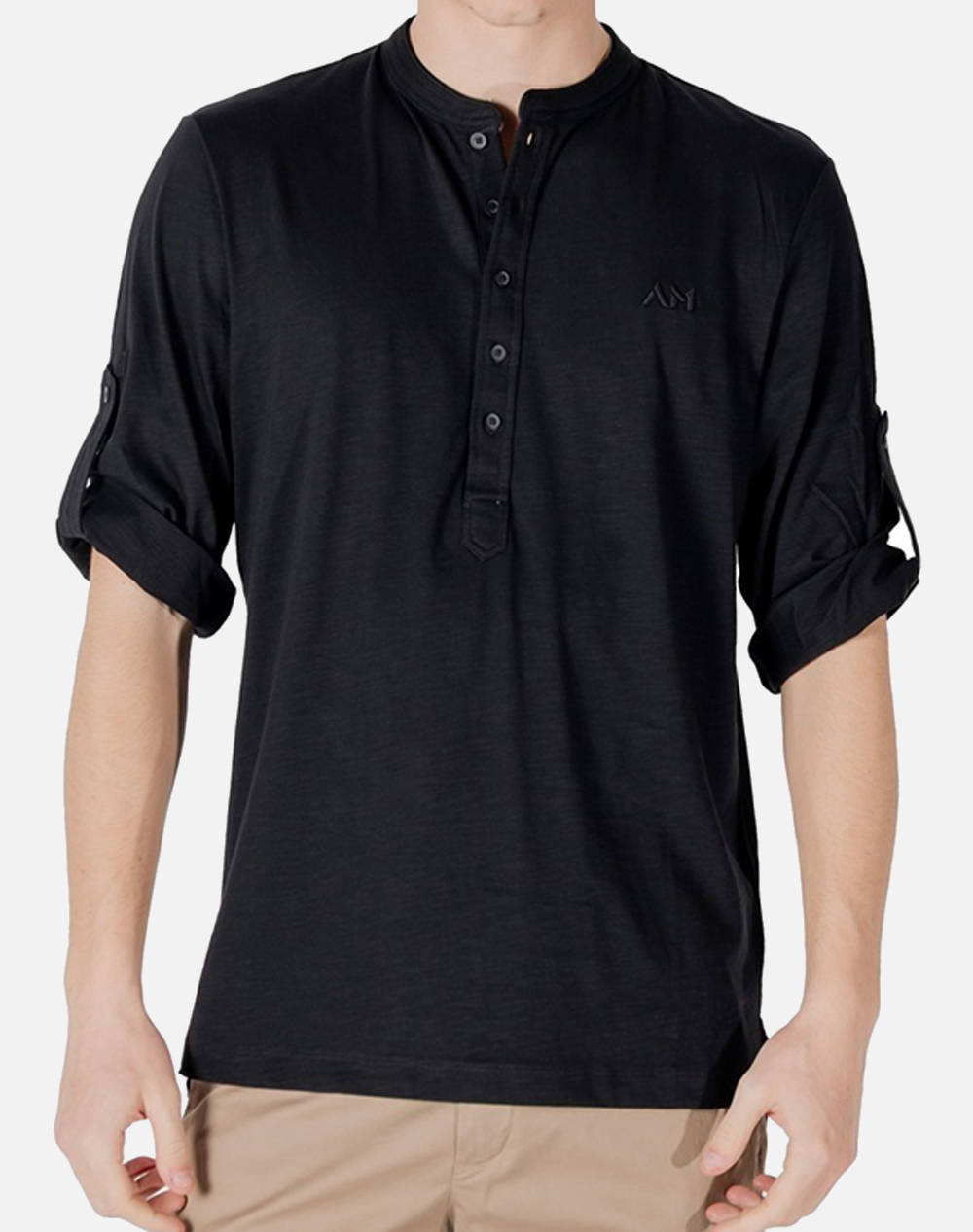 ANTONY MORATO MMKL00334FA100260 MIN OF 6 T-SHIRT REGULAR FIT IN SLUB COTTON FABRIC WITH EMBROIDERY LOGO ON FRONT BLUZA DE BARBATI