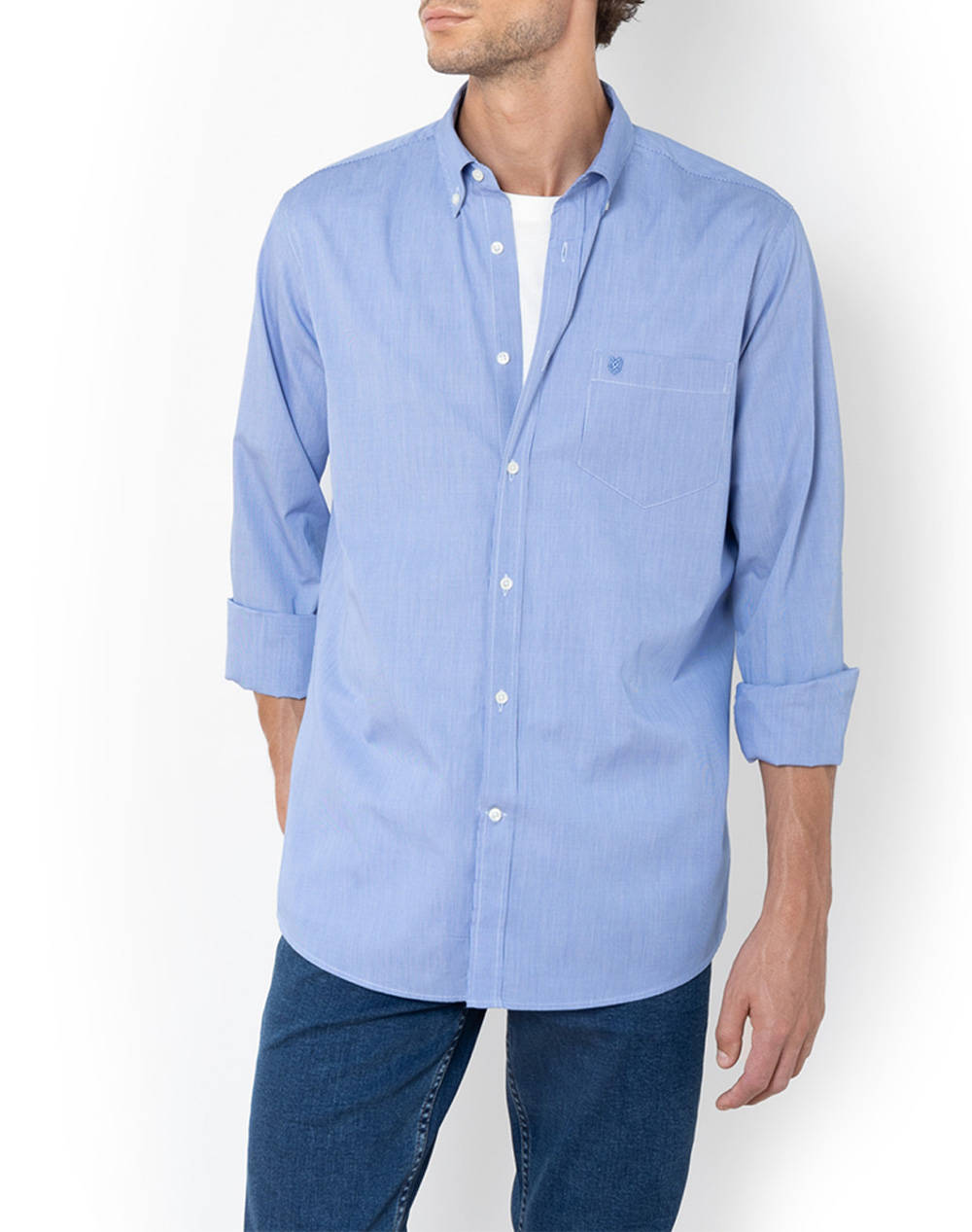 THE BOSTONIANS CAMASA CHESTER POPLIN REGULAR FIT MiniCheck POPLIN Button-down Regular Fit