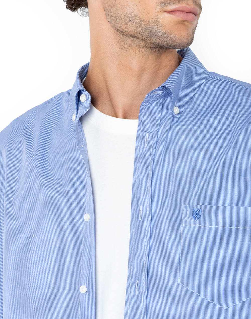 THE BOSTONIANS CAMASA CHESTER POPLIN REGULAR FIT MiniCheck POPLIN Button-down Regular Fit