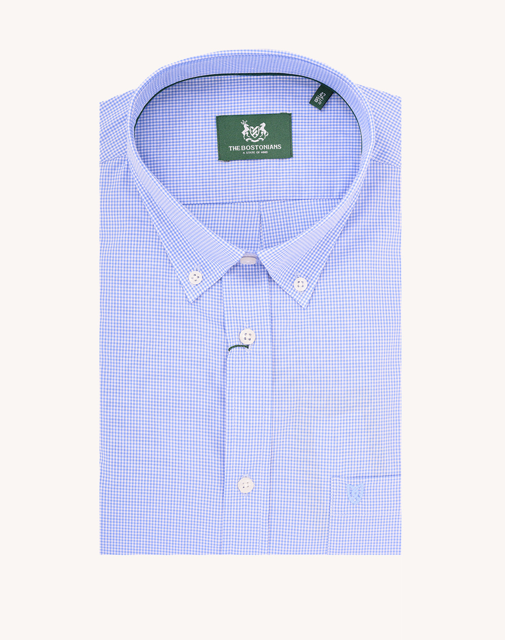THE BOSTONIANS CAMASA CHESTER POPLIN REGULAR FIT MiniCheck POPLIN Button-down Regular Fit
