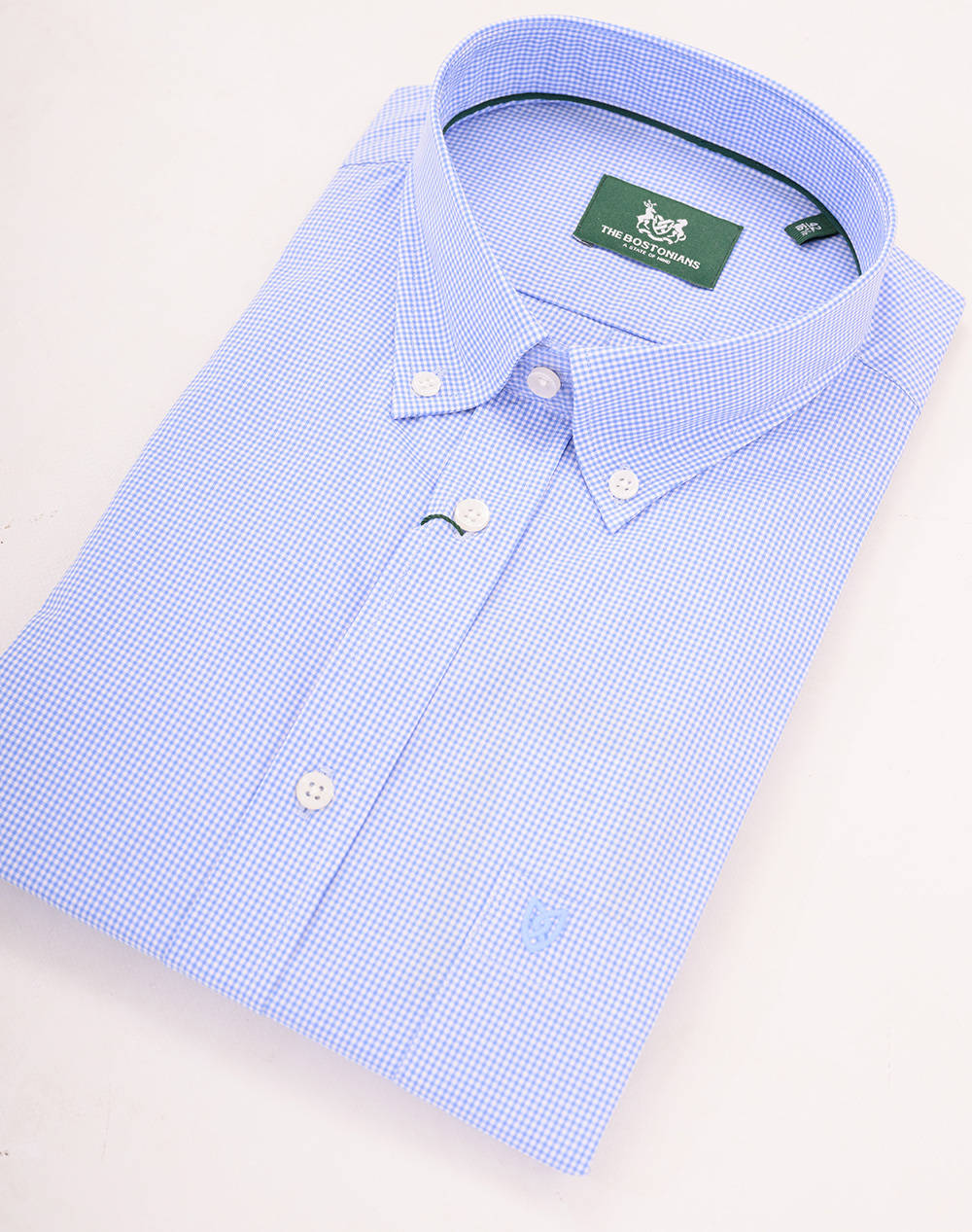 THE BOSTONIANS CAMASA CHESTER POPLIN REGULAR FIT MiniCheck POPLIN Button-down Regular Fit