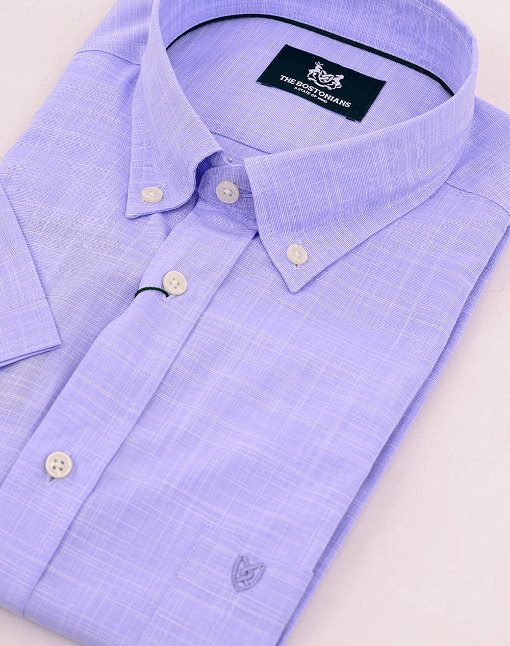 THE BOSTONIANS CAMASA FIL A FIL REGULAR FIT Plain FIL A FIL Button-down Regular Fit