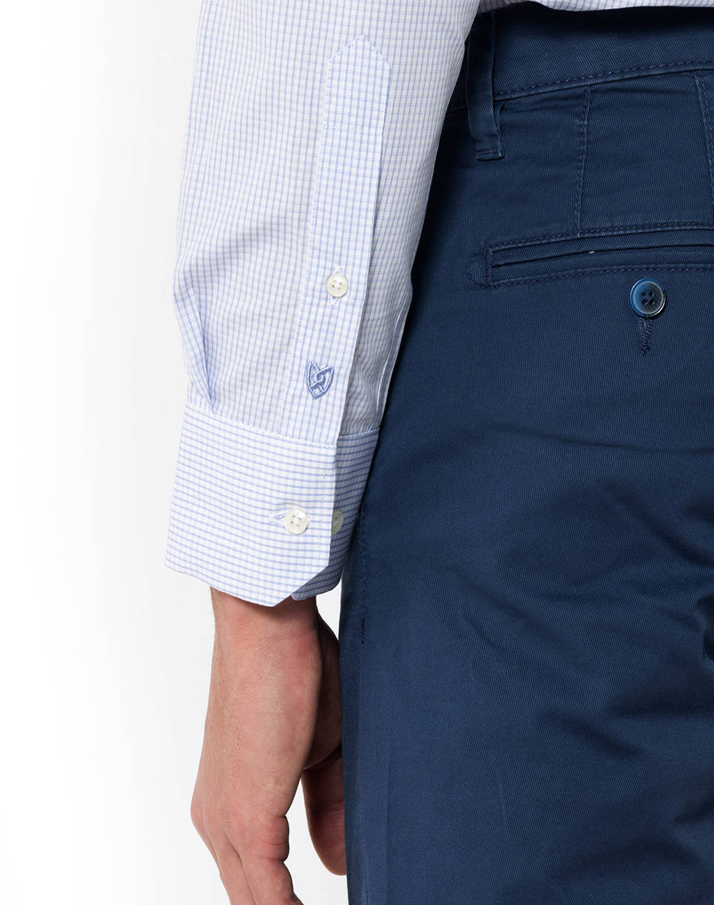 THE BOSTONIANS CAMASA CHESTER CUSTOM FIT MiniCheck POPLIN Semi-rex Custom Fit
