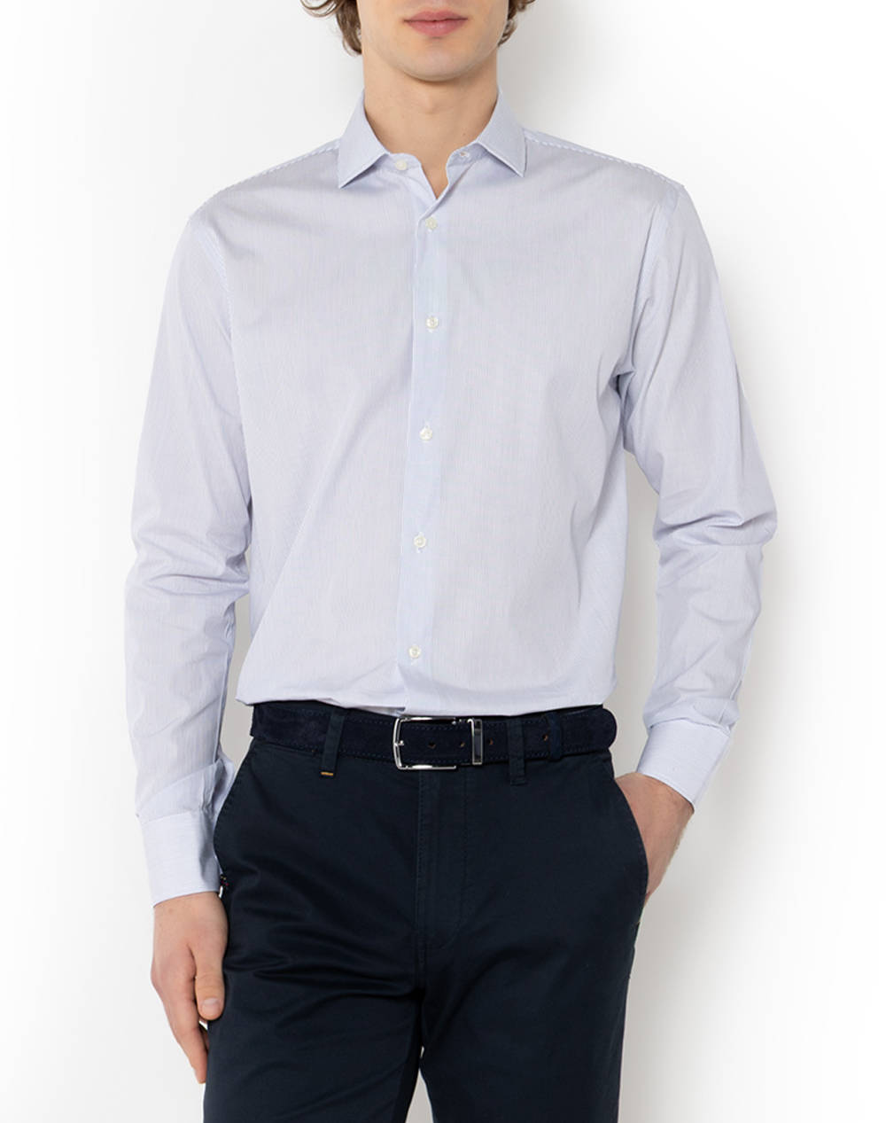 THE BOSTONIANS CAMASA ACORN CUSTOM FIT Stripe POPLIN Semi-rex Custom FIT