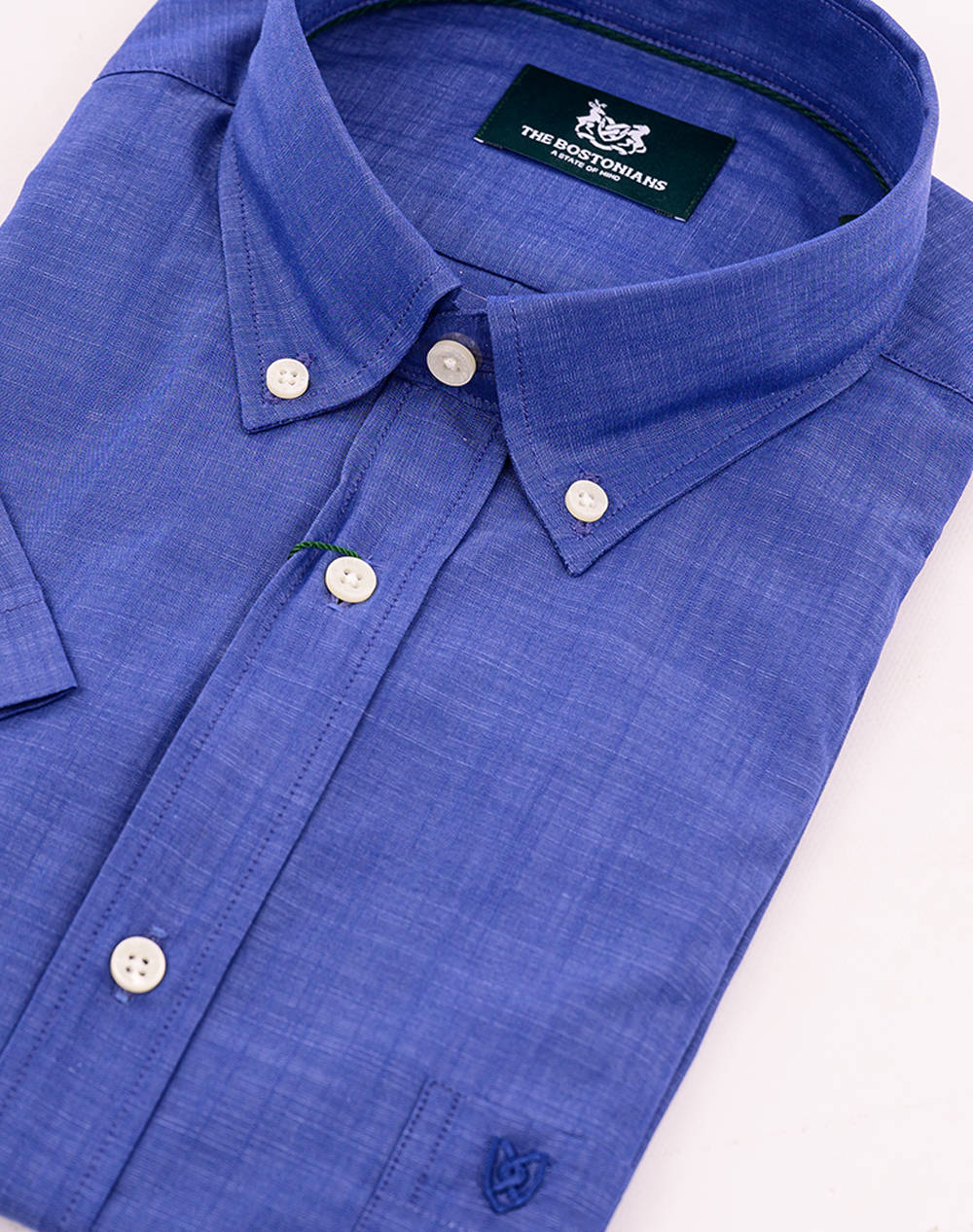 THE BOSTONIANS CAMASA FLAMA REGULAR FIT Plain SLUB Button-down Regular Fit