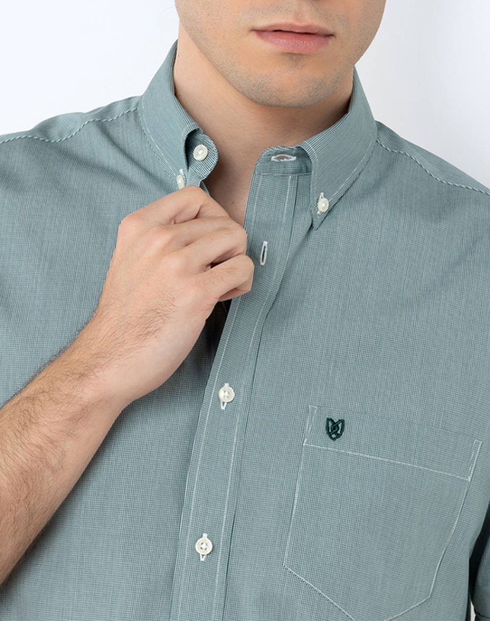 THE BOSTONIANS CAMASA CHESTER POPLIN REGULAR FIT MiniCheck POPLIN Button-down Regular Fit