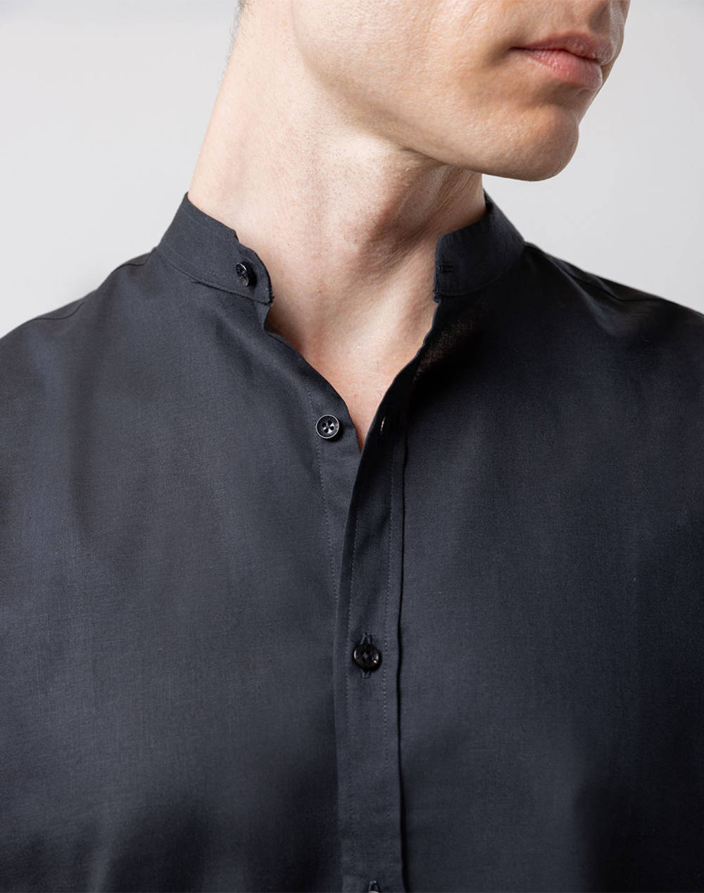 THE BOSTONIANS CAMASA BUMBAC ΛΙΝΟ CUSTOM FIT Plain COTTONLINEN Mao CustomFit