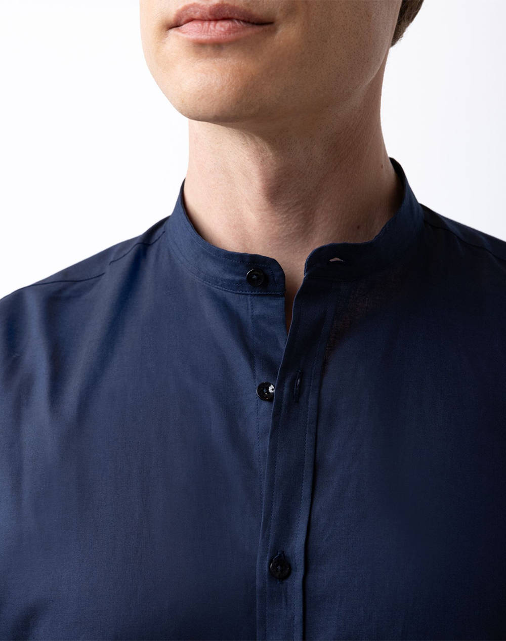 THE BOSTONIANS CAMASA BUMBAC ΛΙΝΟ CUSTOM FIT Plain COTTONLINEN Mao CustomFit
