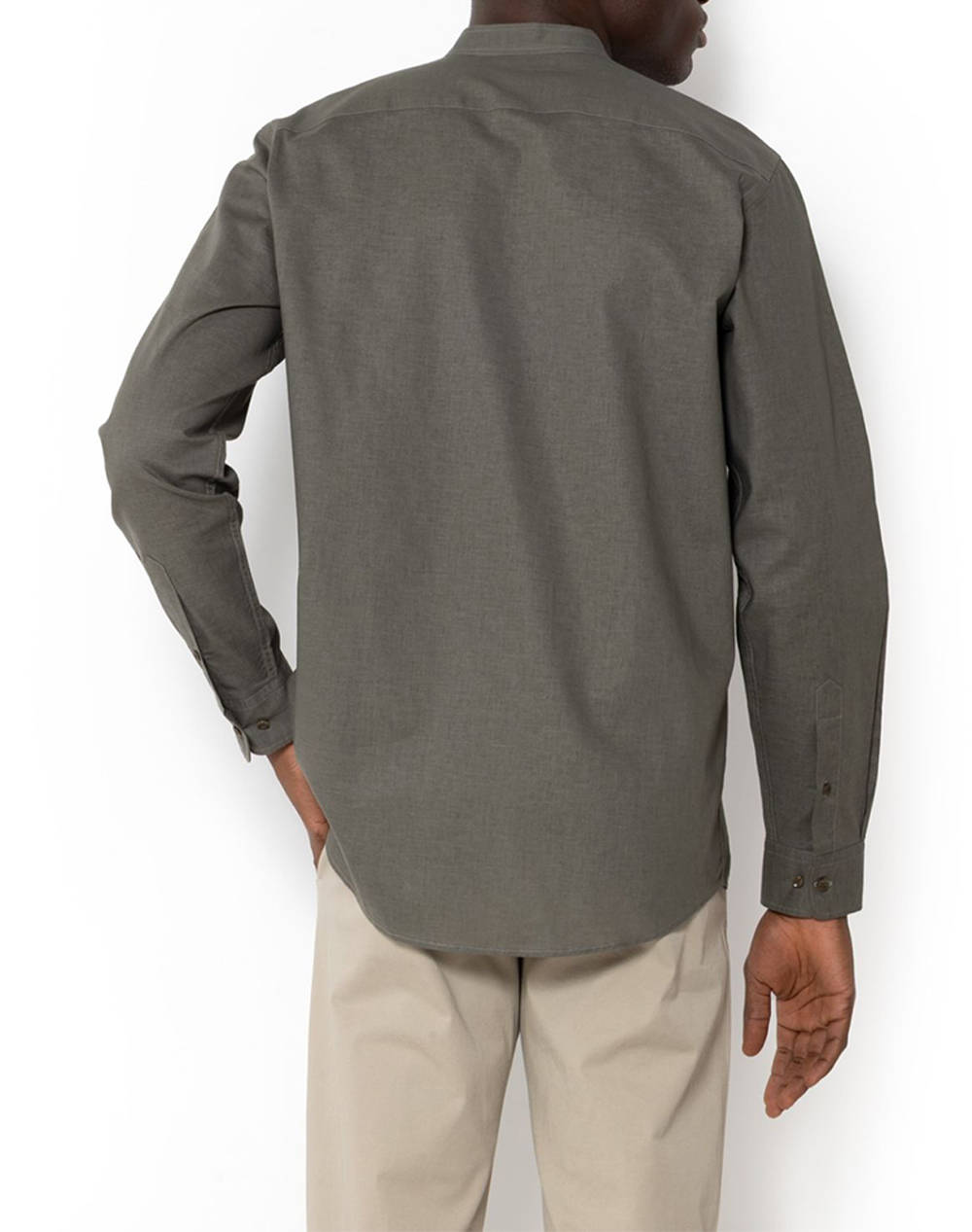 THE BOSTONIANS CAMASA BUMBAC ΛΙΝΟ CUSTOM FIT Plain COTTONLINEN Mao CustomFit