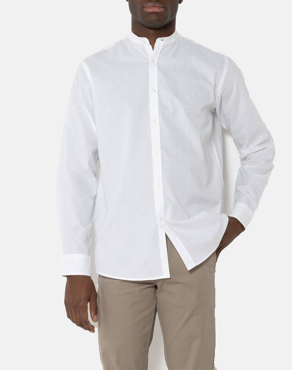 THE BOSTONIANS CAMASA BUMBAC ΛΙΝΟ CUSTOM FIT Plain COTTONLINEN Mao CustomFit