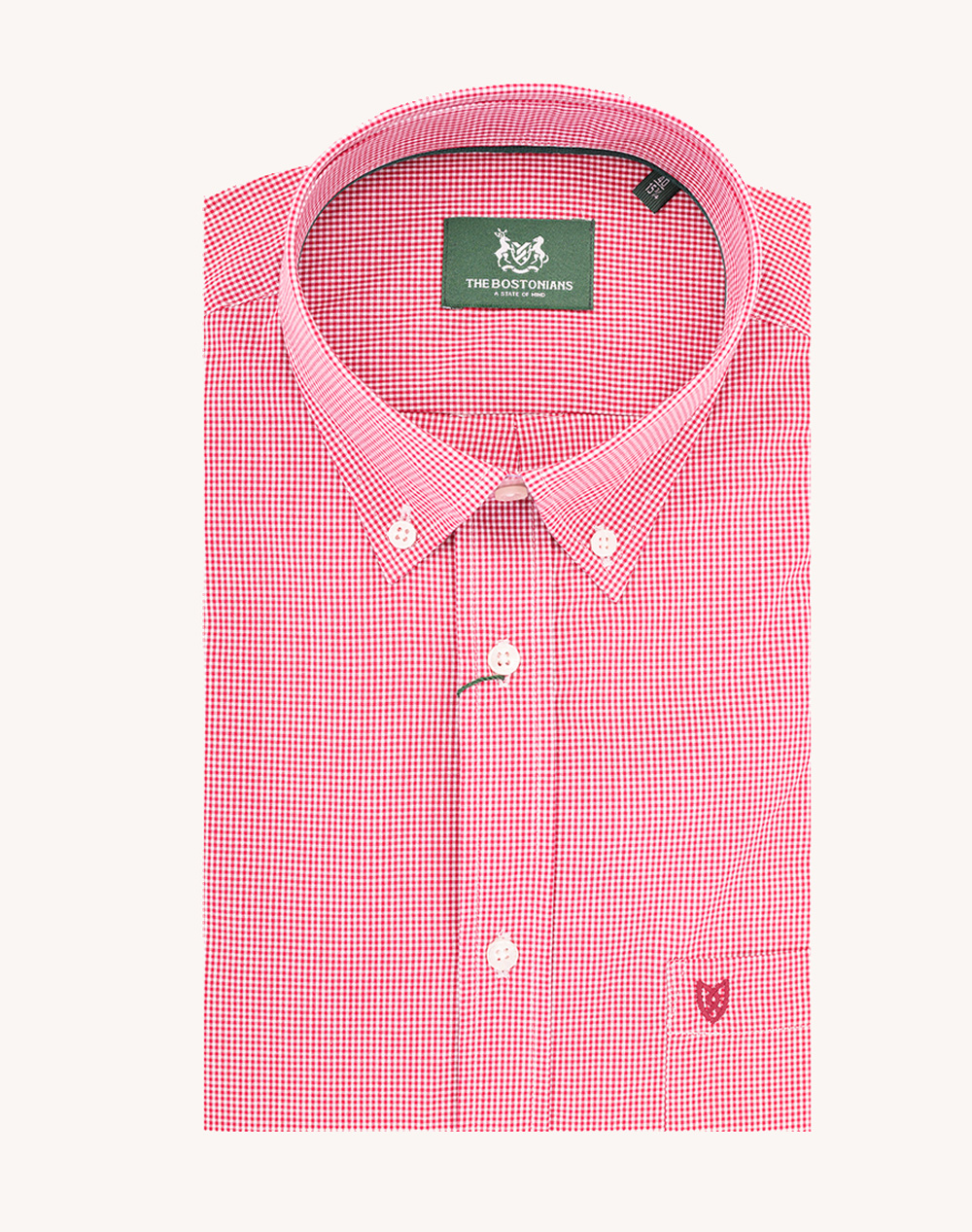THE BOSTONIANS CAMASA CHESTER POPLIN REGULAR FIT MiniCheck POPLIN Button-down Regular Fit