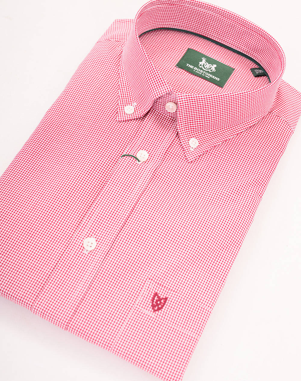 THE BOSTONIANS CAMASA CHESTER POPLIN REGULAR FIT MiniCheck POPLIN Button-down Regular Fit