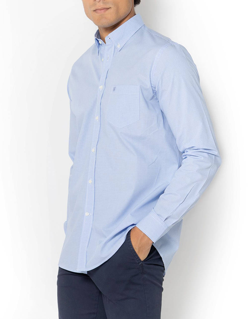 THE BOSTONIANS CAMASA CHESTER POPLIN REGULAR FIT MiniCheck POPLIN Button-down Regular Fit