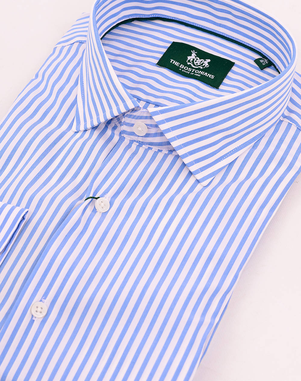 THE BOSTONIANS CAMASA ACORN POPLIN CUSTOM FIT Stripe POPLIN Semi-rex Custom FIT