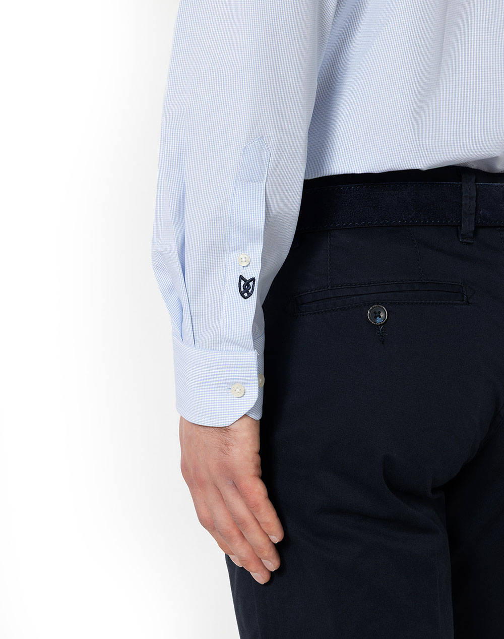 THE BOSTONIANS CAMASA CHESTER POPLIN CUSTOM FIT MiniCheck POPLIN Semi-rex Custom Fit