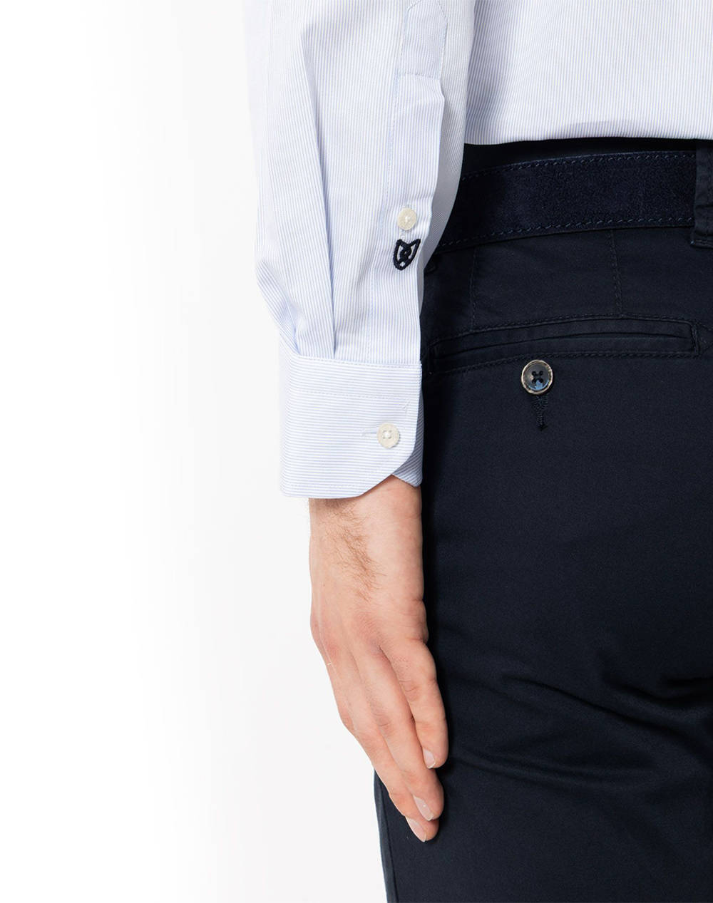THE BOSTONIANS CAMASA ACORN POPLIN CUSTOM FIT Stripe POPLIN Semi-rex Custom FIT