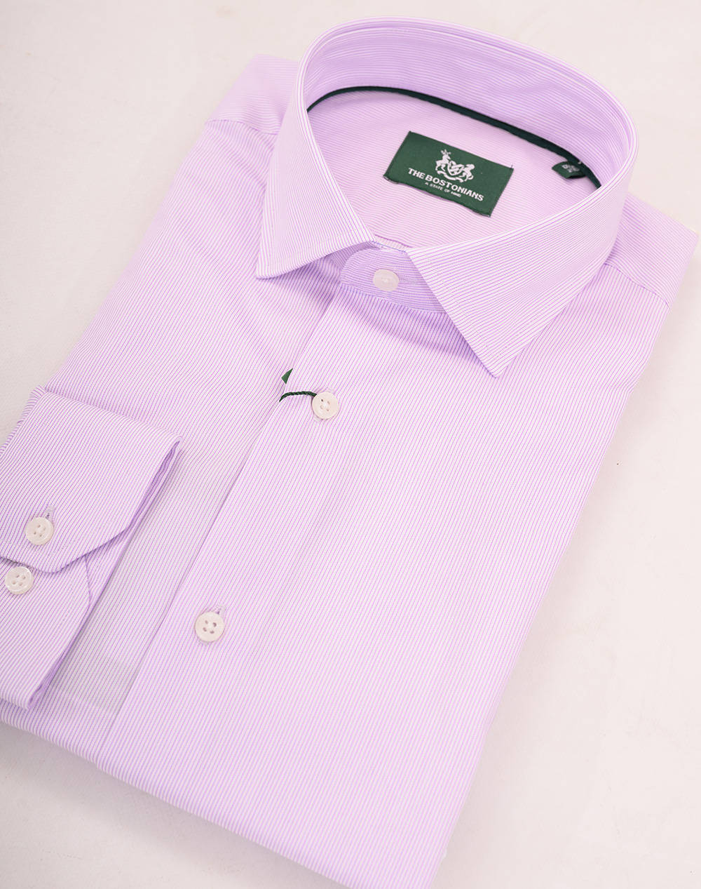 THE BOSTONIANS CAMASA ACORN POPLIN CUSTOM FIT Stripe POPLIN Semi-rex Custom FIT