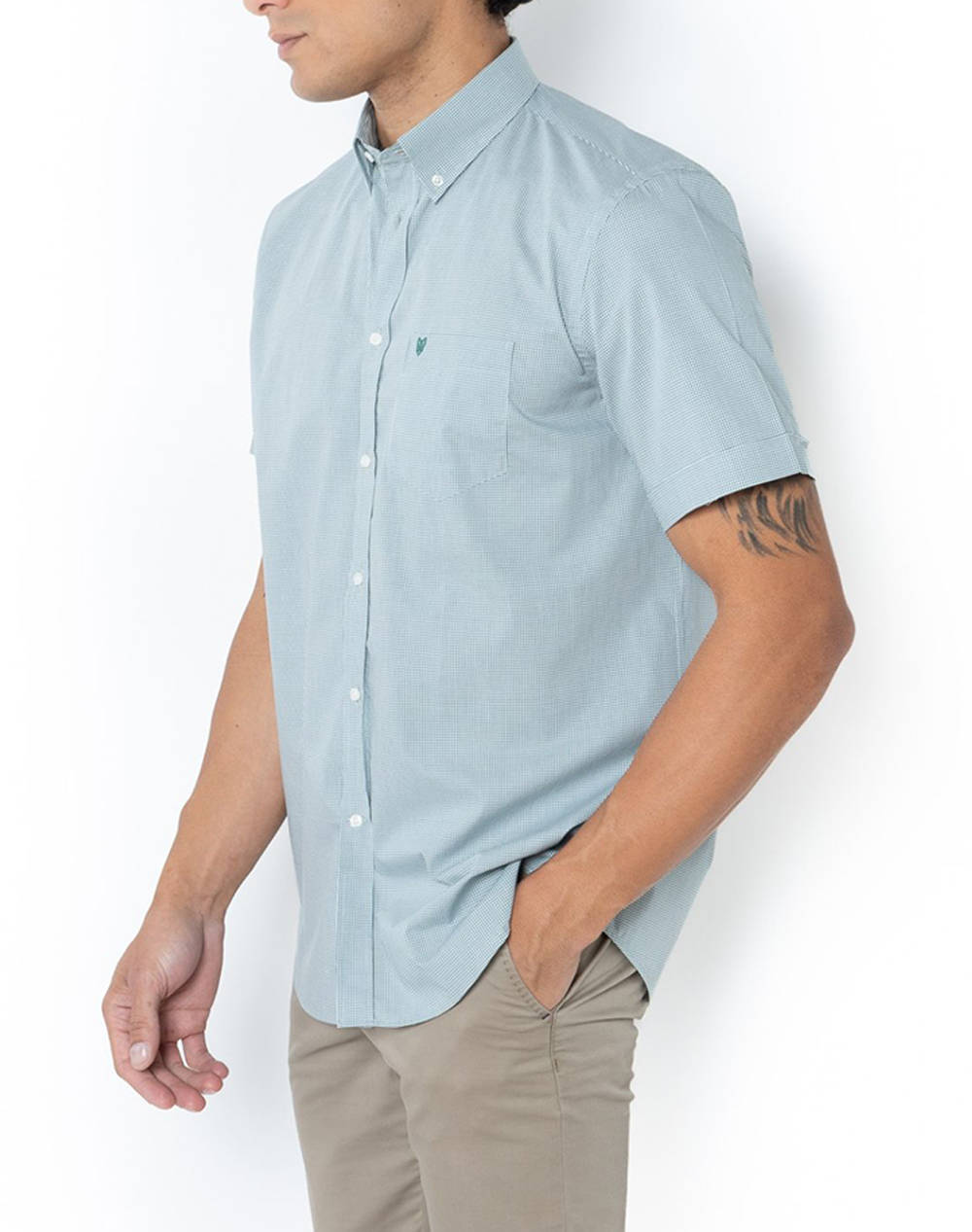 THE BOSTONIANS CAMASA CHESTER REGULAR FIT MiniCheck POPLIN Button-down Regular Fit