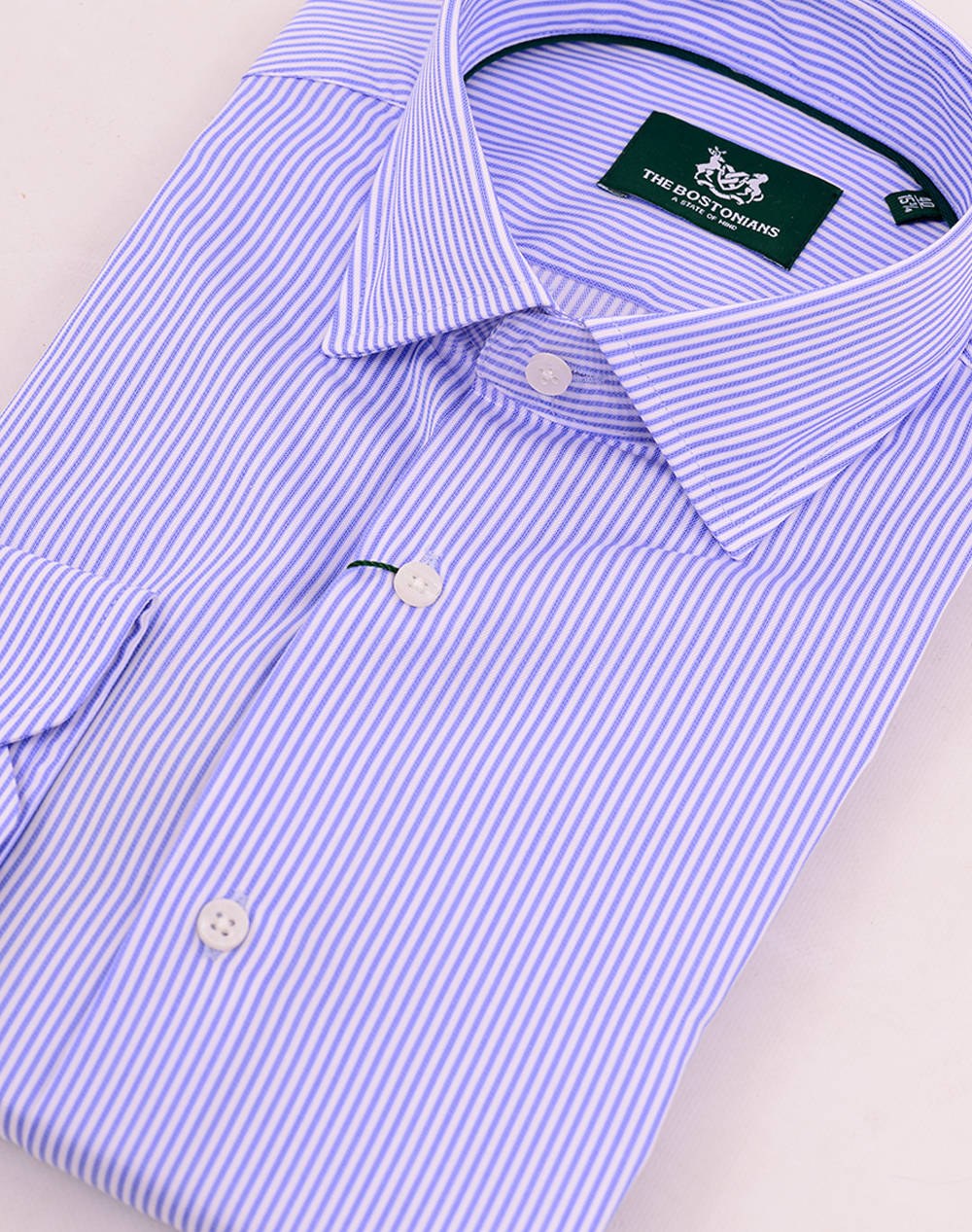 THE BOSTONIANS CAMASA ACORN POPLIN CUSTOM FIT Stripe POPLIN Semi-rex Custom FIT