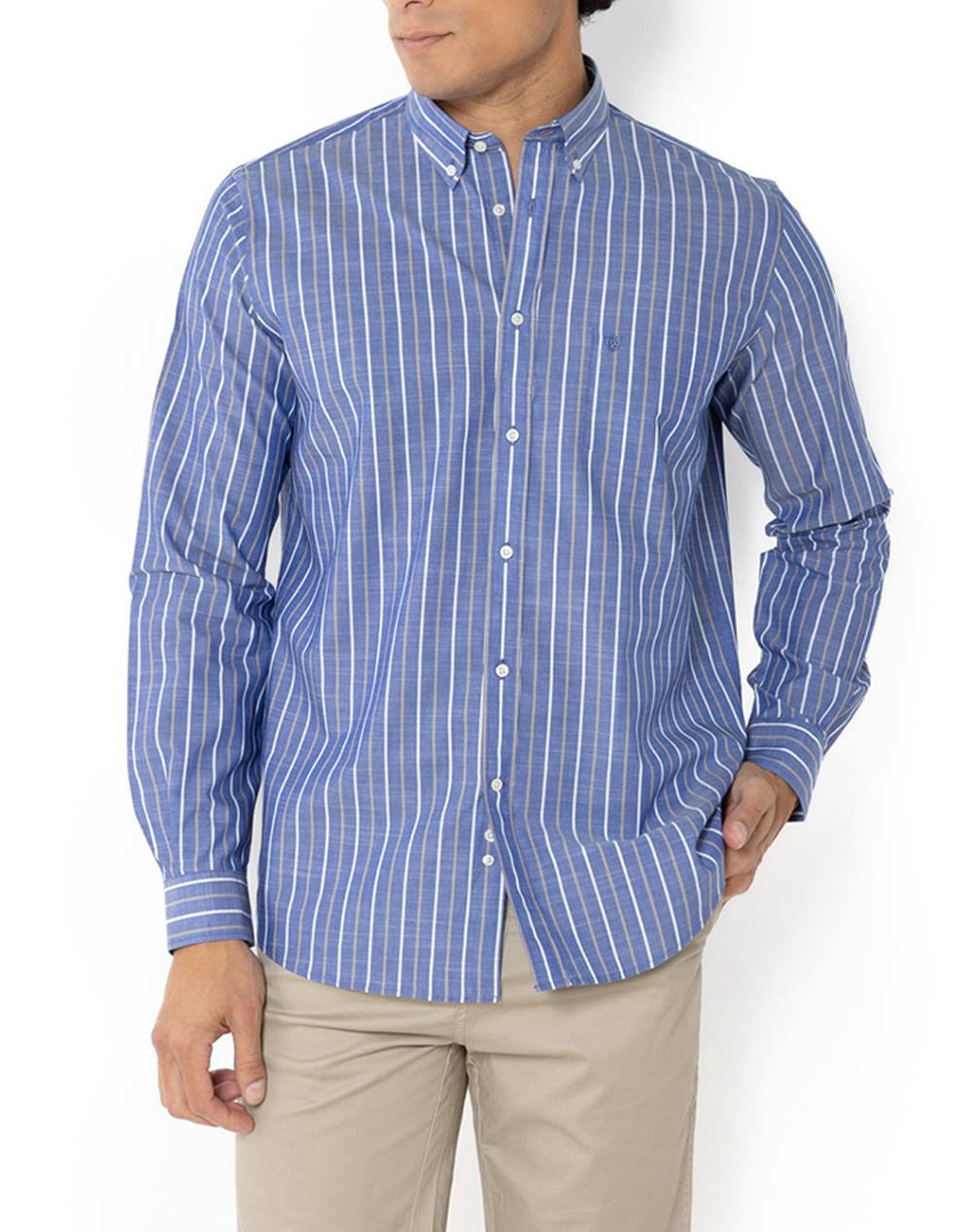 THE BOSTONIANS CAMASA ACORN REGULAR FIT Stripe SLUB Button-down Regular fit