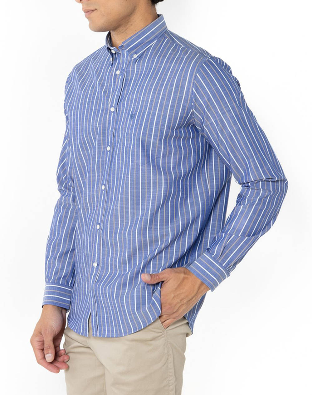 THE BOSTONIANS CAMASA ACORN REGULAR FIT Stripe SLUB Button-down Regular fit