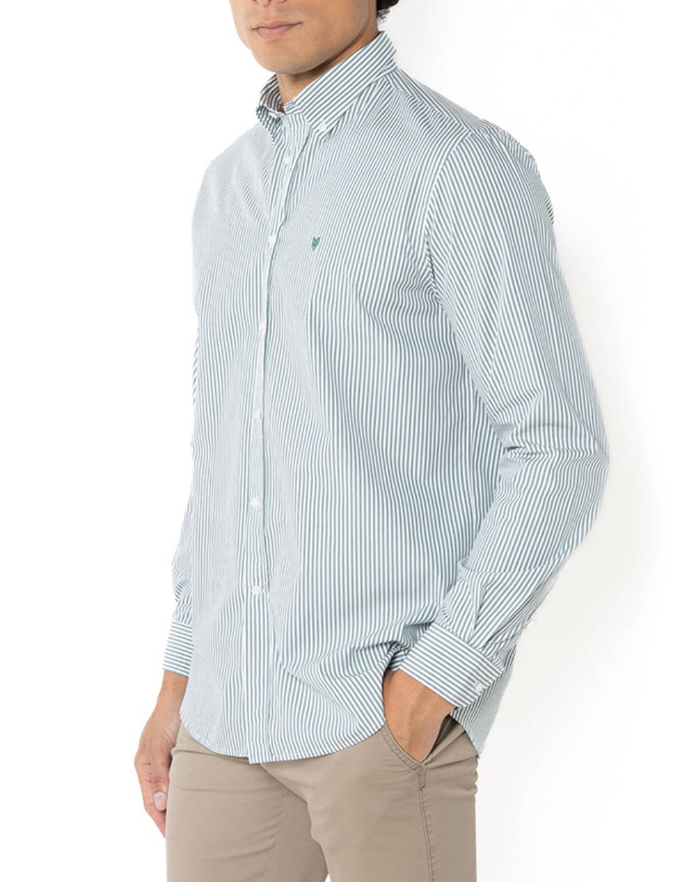 THE BOSTONIANS CAMASA ACORN POPLIN REGULAR FIT Stripe POPLIN Button-down Regular Fit