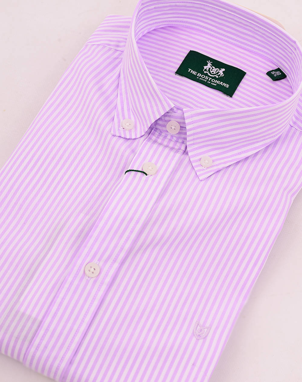 THE BOSTONIANS CAMASA ACORN POPLIN REGULAR FIT Stripe POPLIN Button-down Regular Fit