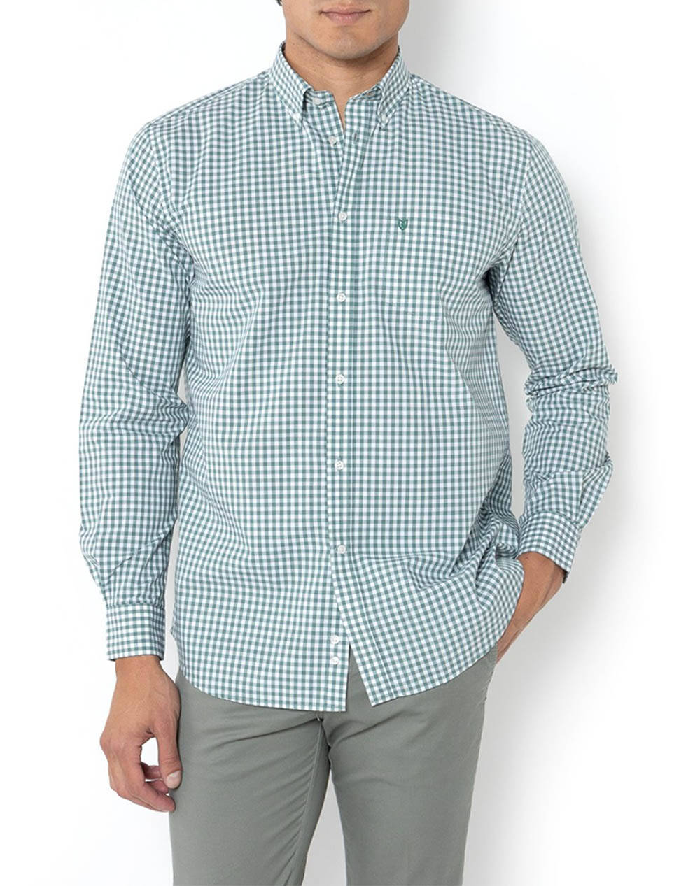 THE BOSTONIANS CAMASA MAVERICK REGULAR FIT MedCheck POPLIN Button-down Regular fit