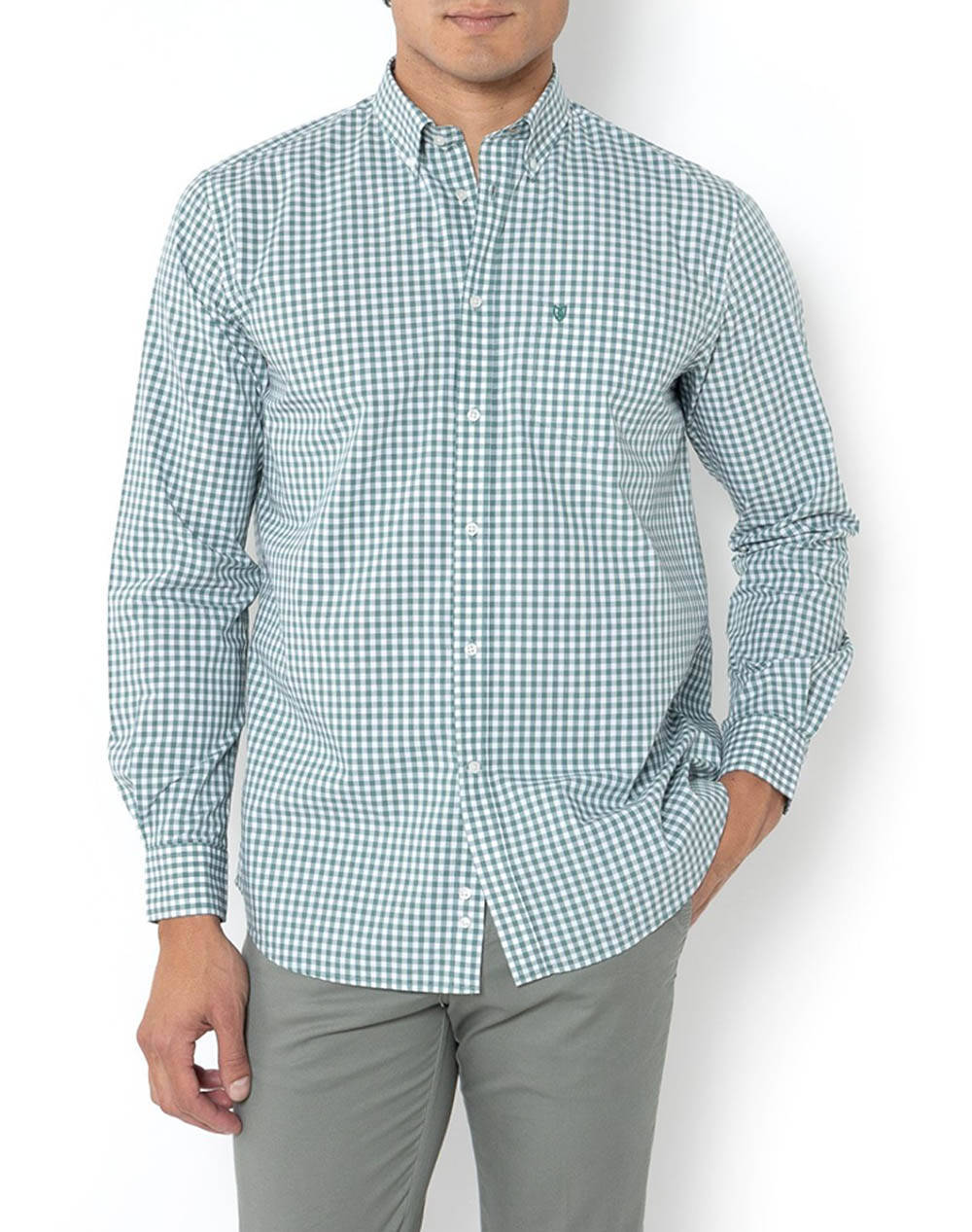 THE BOSTONIANS CAMASA MAVERICK REGULAR FIT MedCheck POPLIN Button-down Regular fit