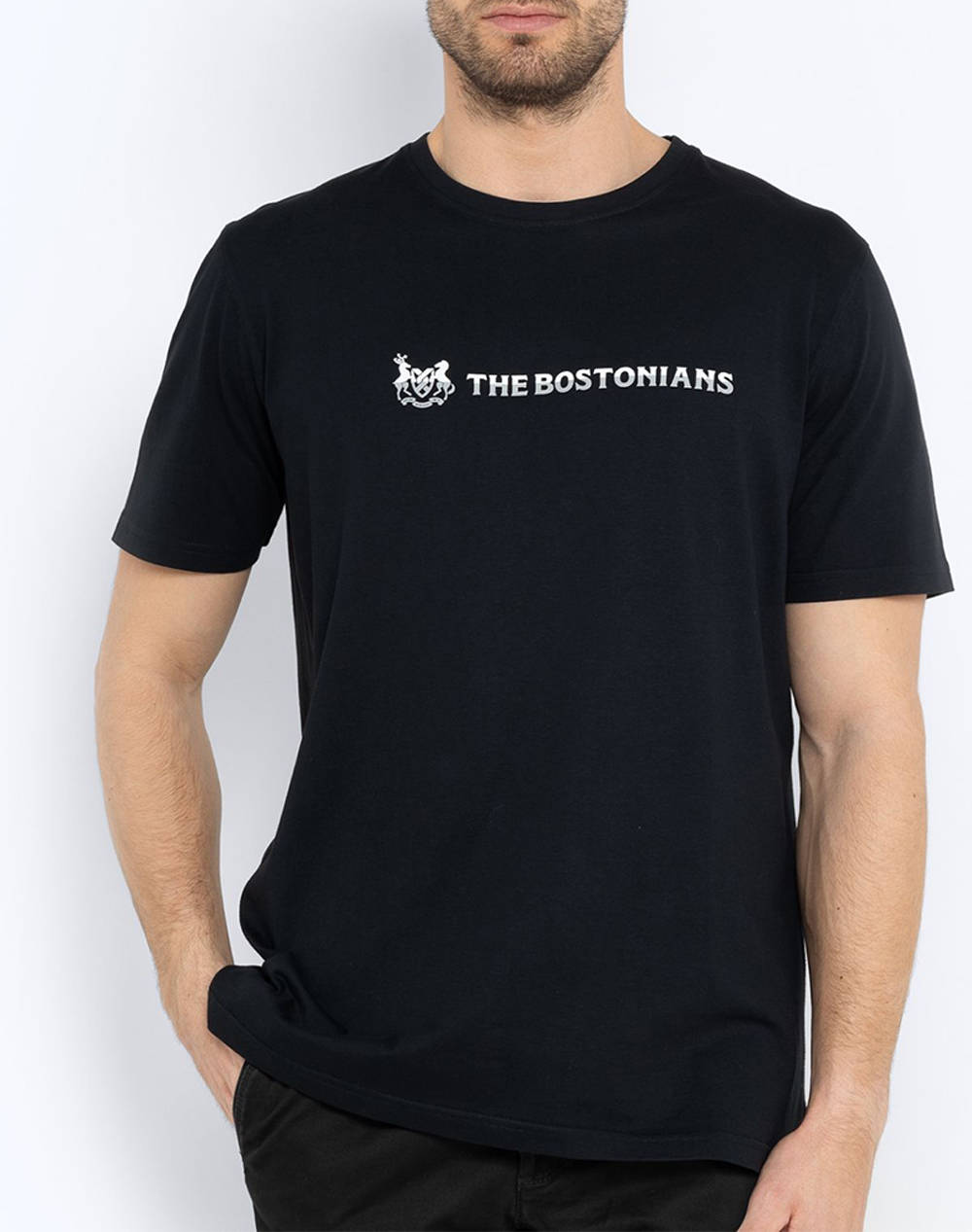 THE BOSTONIANS BLUZA T-SHIRT TWO-TONE LOGO REGULAR