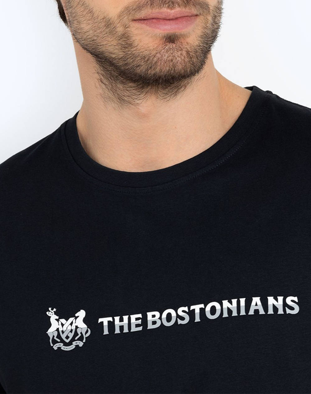 THE BOSTONIANS BLUZA T-SHIRT TWO-TONE LOGO REGULAR