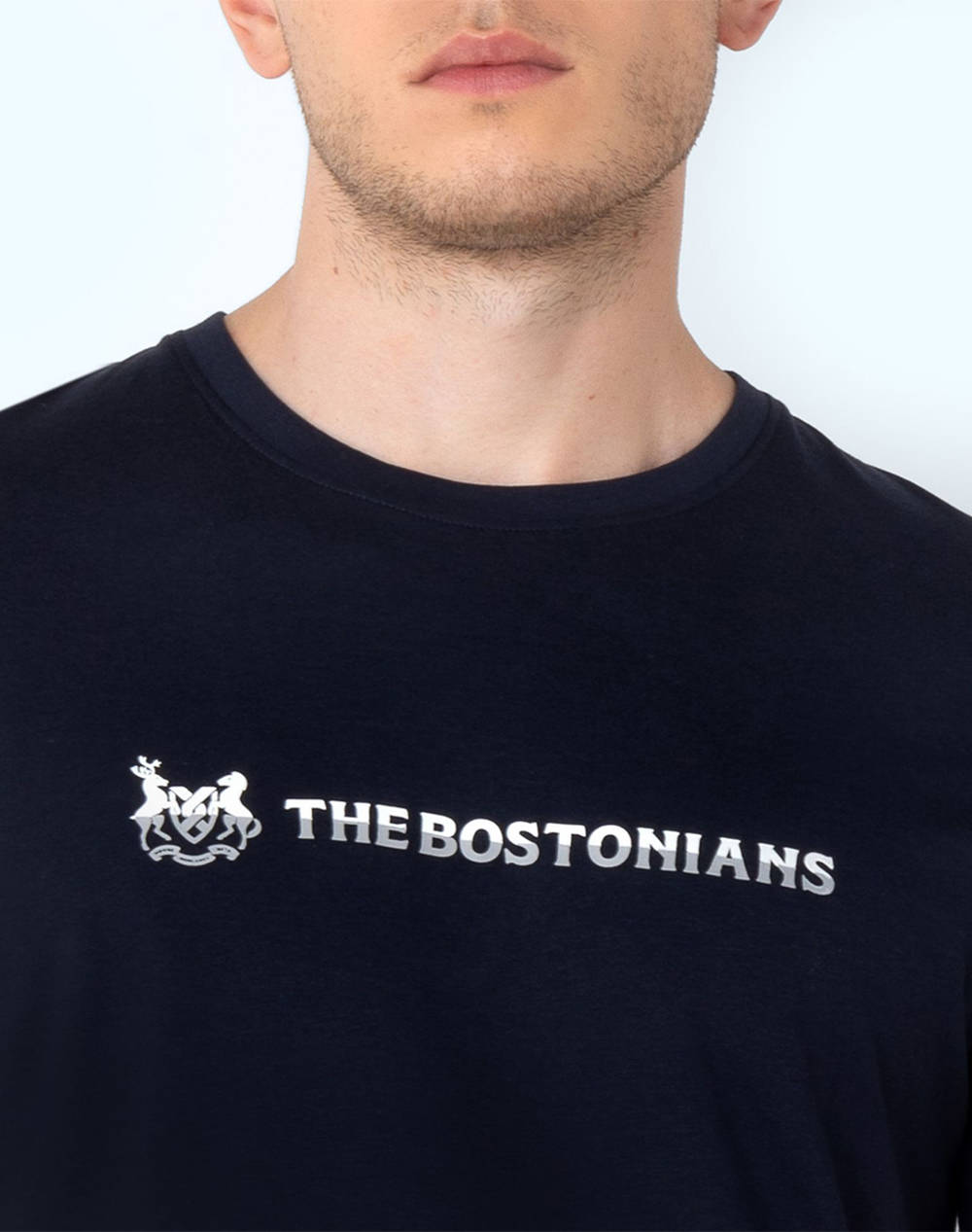 THE BOSTONIANS BLUZA T-SHIRT TWO-TONE LOGO REGULAR