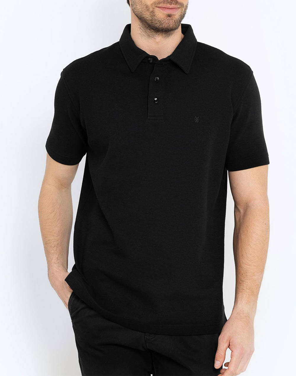 THE BOSTONIANS BLUZA POLO PIQUE WAFFLE REGULAR FIT