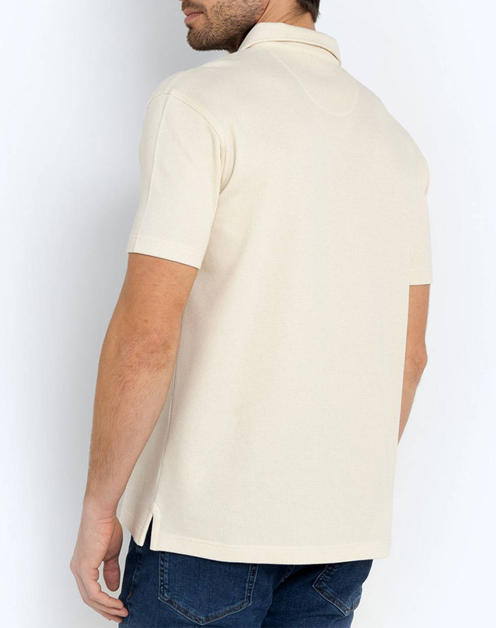 THE BOSTONIANS BLUZA POLO PIQUE WAFFLE REGULAR FIT