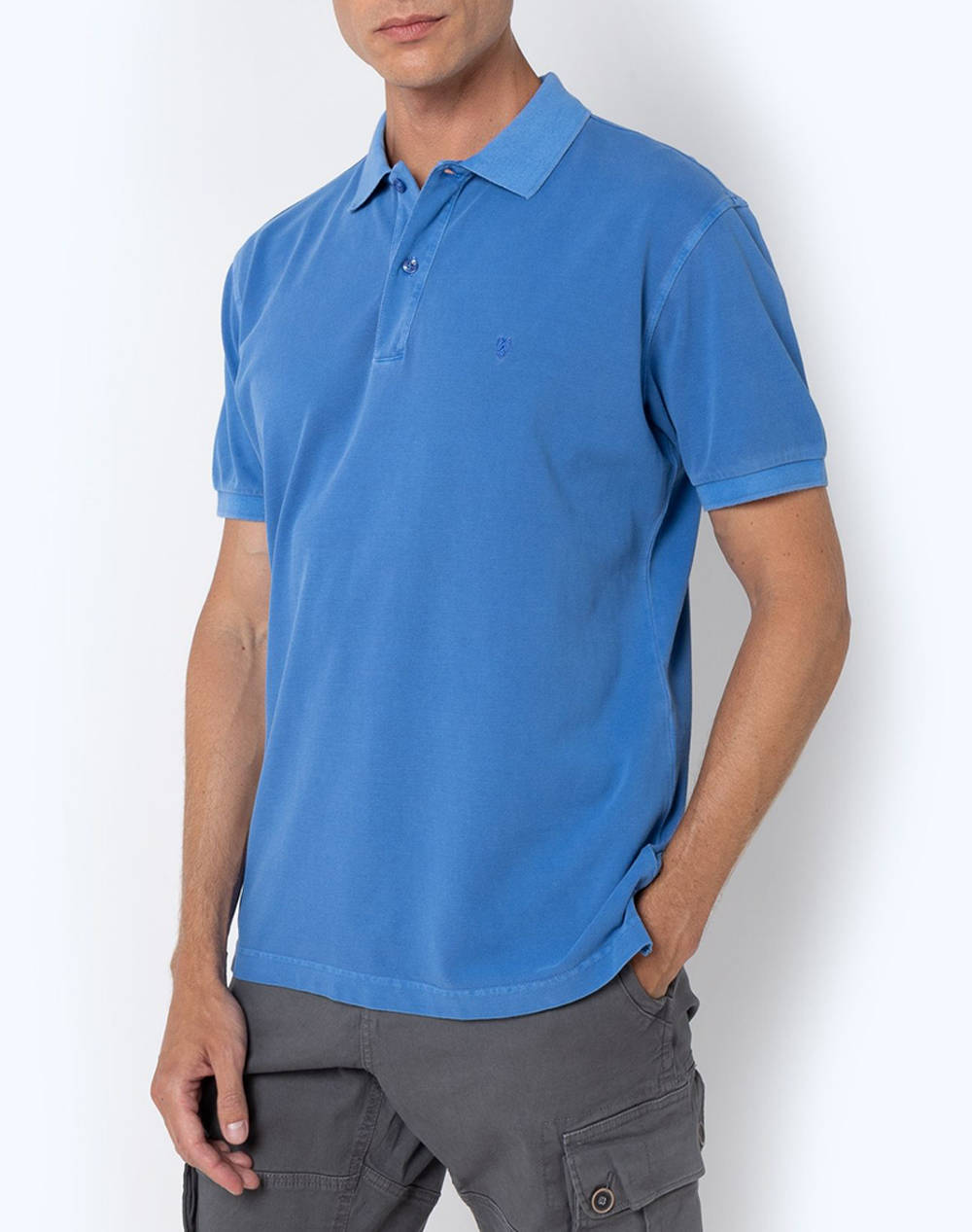 THE BOSTONIANS BLUZA POLO PIQUE DELAVE REGULAR FIT