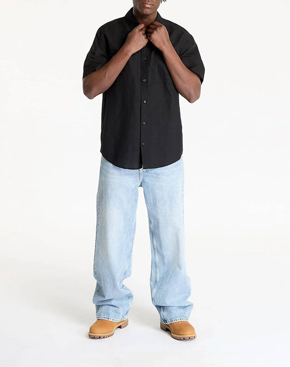 CALVIN KLEIN JEANS LINEN COTTON S/S SHIRT