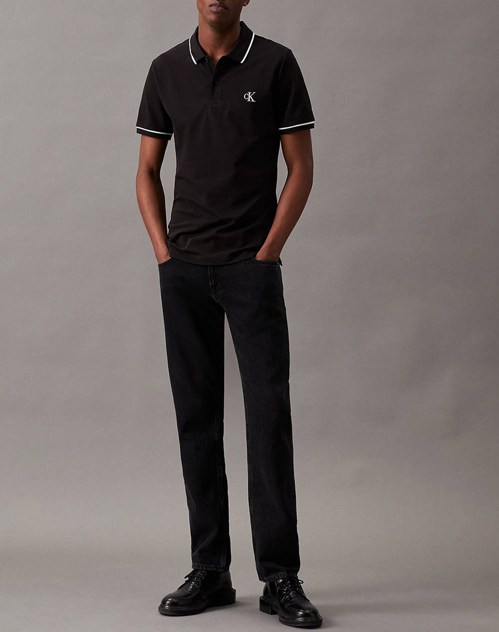 CALVIN KLEIN JEANS TIPPING SLIM POLO