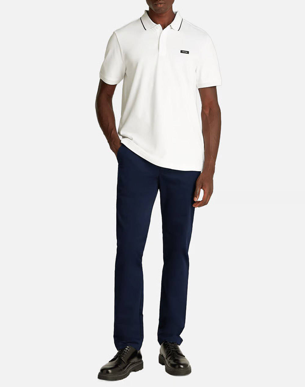 CALVIN KLEIN SATEEN STRETCH SLIM CHINO